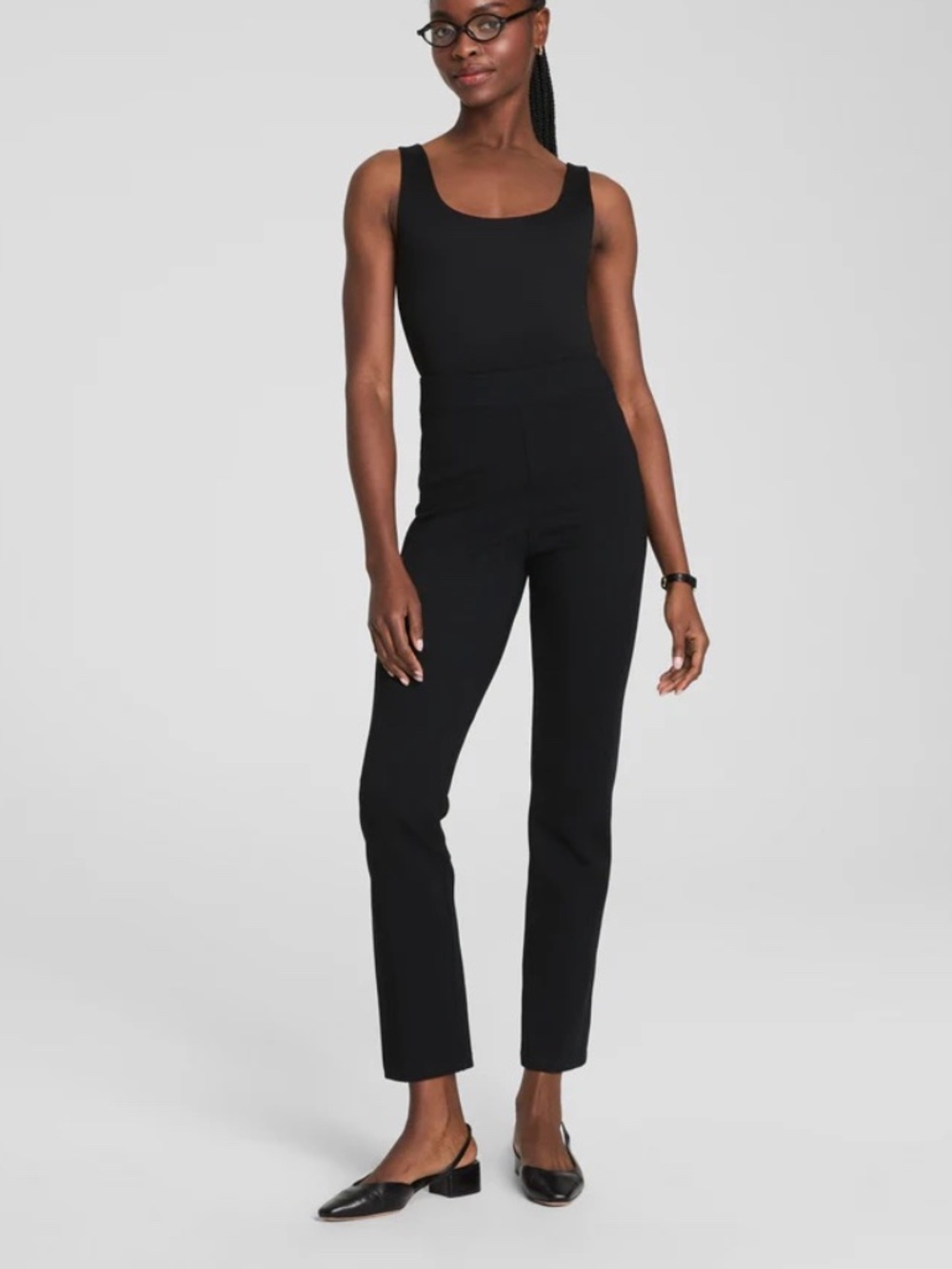 NWT Spanx PbP slim straight Ponte black pants sz  Petite 1X